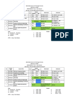 4th Year Class Schedule For The 2020-21 A.Y Sem I