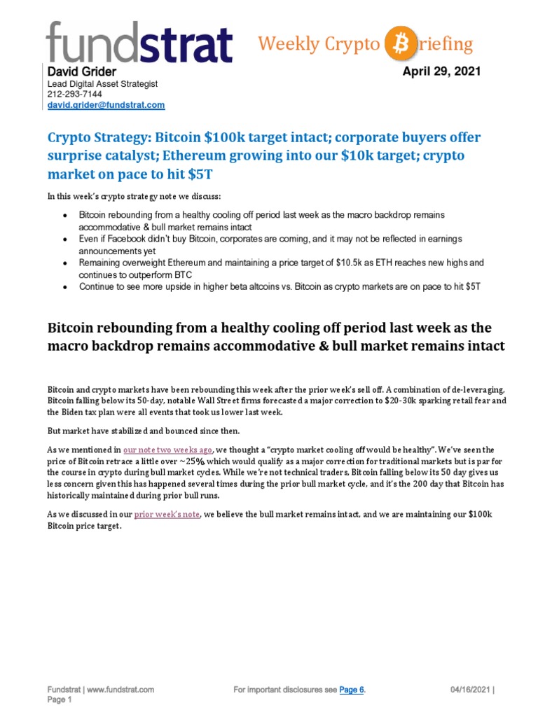 Weekly Crypto | PDF | Share Repurchase | Securities (Finance)