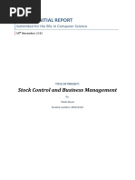 Project Initial Report: Stock Control and Business Management