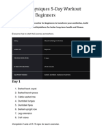 5-Day Workout Routine For Beginners