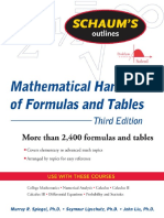 Jadual, Formula