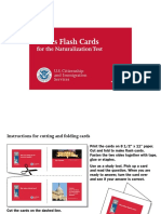 Civics Flash Cards: For The Naturalization Test