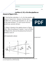 Find The Flow Velocities v1, V2, v3 in The Pipeline As Shown in Figure 5.25.... - HomeworkLib