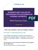 What Is The Evidentiary Value of Accomplice Evidence