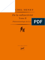 Phénoménologie de La Vie, Volume 2 de La Subjectivité by Michel Henry