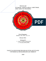 Kelompok 8 Audit Plan, Audit Program, Audit Procedures, Audit Teknik, Risiko Audit, Dan Materialitas