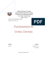 Defensa I - Fundamentos de Orden Cerrado