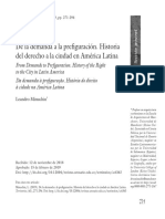 Historia Del Derecho A La Ciudad en América Latina