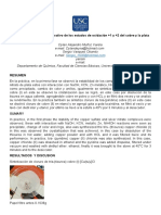 Pdfcoffee.com Informe 2 Estudio Comparativo de Los Estados de Oxidacion 1 y 2 Del Cobre y La Plata PDF Free