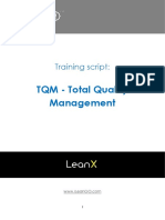 TQM - Total Quality Management: Training Script