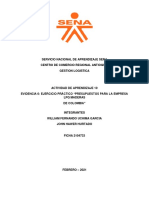 Evidencia 6 Ejercicio Practico Presupuestos para La Empresa LQP Maderas de Colombia