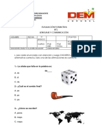 1ro Eva Formativa 2 Lenguaje y Comunicación