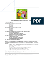 Note - SPSS For Customer Analysis