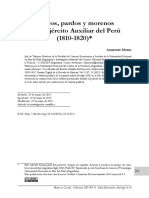 Negros Pardos e Indios en El Ejercito Auxiliar Del Perú