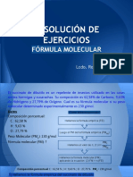 Ejercicios propuestos de fórmula molecular