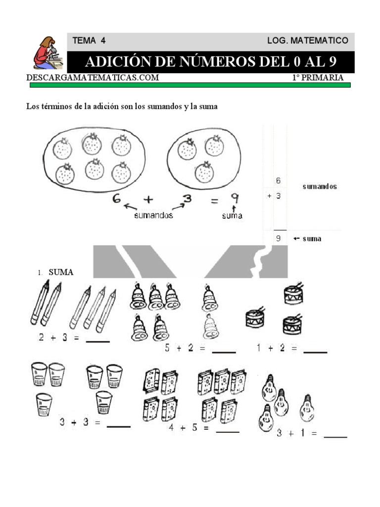 04 Adición de Números Del 0 Al 9 | PDF