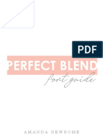 Perfect Blend: Font Guide