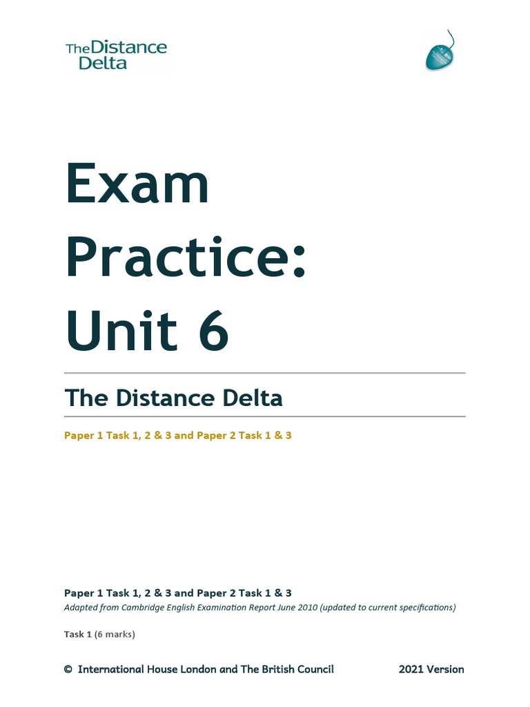 M1 Exam Practice 6 2021 | PDF | English Language | Teachers