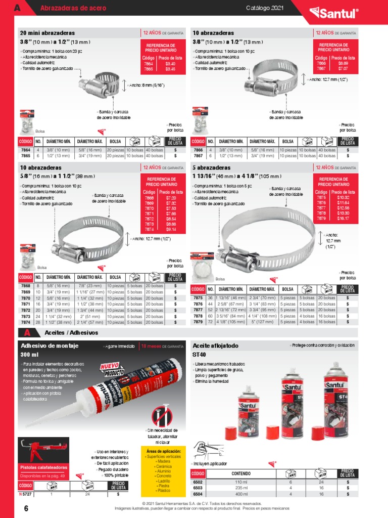 Catalogo Santul, PDF, Tornillo