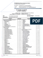 Universitas Dian Nuswantoro Academic Transcript