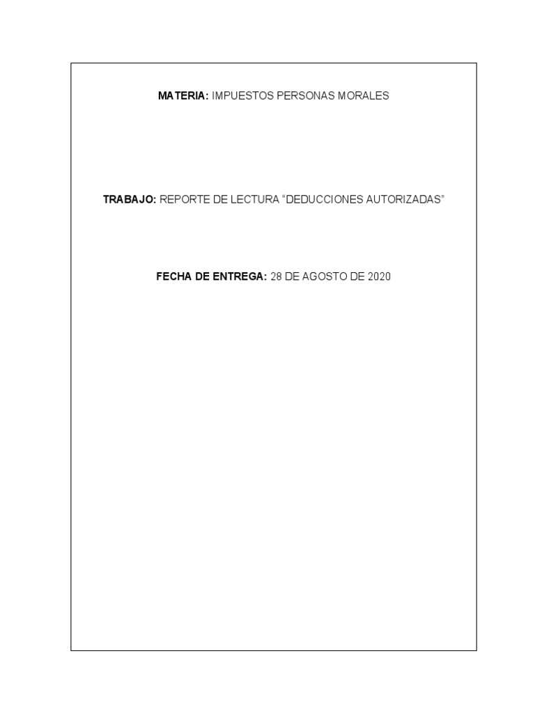 Requisitos y detalles de las deducciones autorizadas en el Impuesto ...