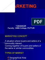 Marketing: T.Bhaskar Faculty, SIMS College, PUTTUR
