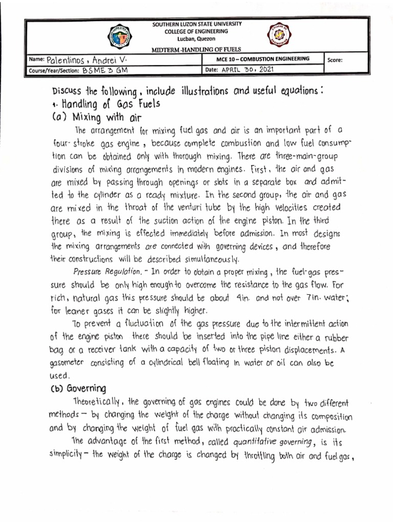 Handling of Fuels | PDF