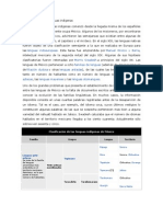 Clasificación de Las Lenguas Indígenas