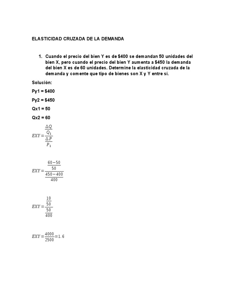 Elasticidad Cruzada de La Demanda 14 | PDF