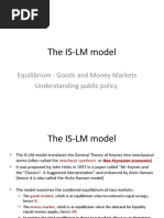 The IS-LM Model: Equilibrium: Goods and Money Markets Understanding Public Policy