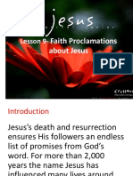 Lesson 9 - Faith Proclamations About Jesus