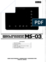 Korg MS03 Service Manual