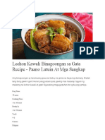 Recipe (Tagalog)