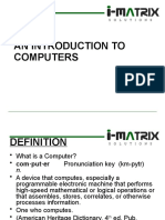 An Introduction To Computers: S O L U T I O N S