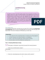 Summarising and Referencing Worksheet
