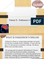 Patient X - Parkinson's Disease