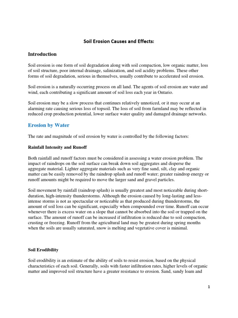 Soil Erosion | PDF