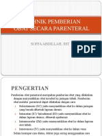 TEKNIK PEMBERIAN OBAT SECARA PARENTERAL