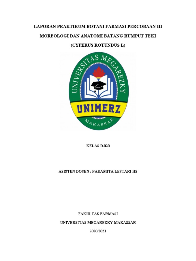 Morfologi dan Anatomi Batang Rumput Teki | PDF