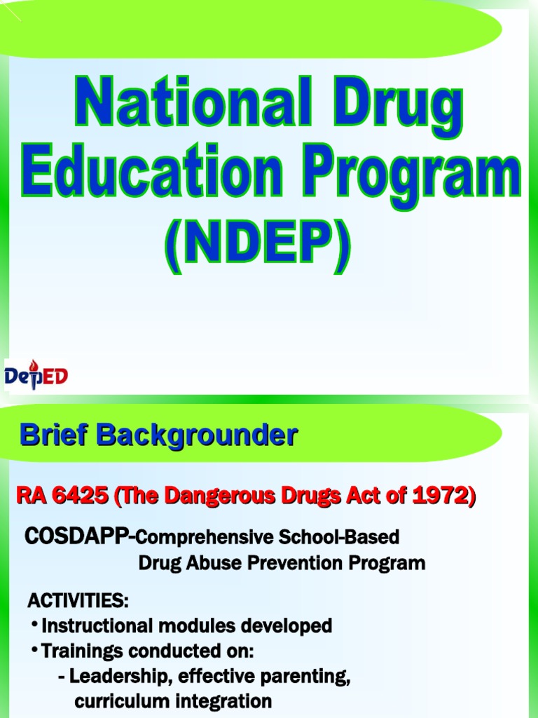 National Drug Education Program Overview | PDF | Human Nature | Further ...