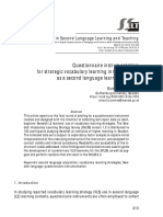 LaBontee 2019 Questionnaire Instrumentation For Strategic Vocabulary Learning in The Swedish