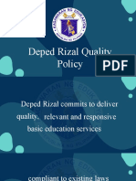 Deped Rizal Quality Policy