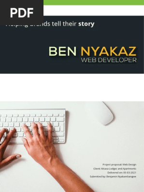 Ben Nyakaz Web Design Proposal