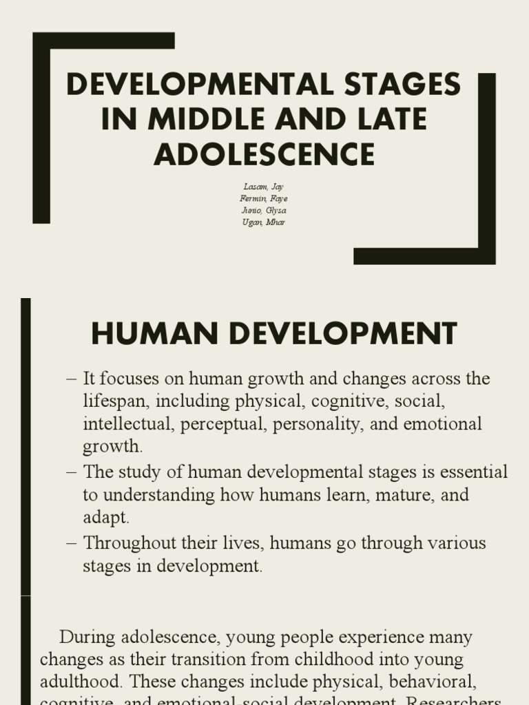 Middle adolescence cognitive development shop