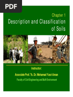 Description and Classification of Soils: Instructor: Associate Prof. Ts. Dr. Mohamad Yusri Aman