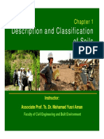 Description and Classification of Soils: Instructor: Associate Prof. Ts. Dr. Mohamad Yusri Aman