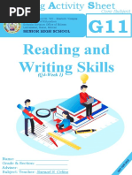 Core - Reading and Writing W1