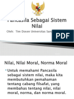 Pancasila SBG Sistem Nilai