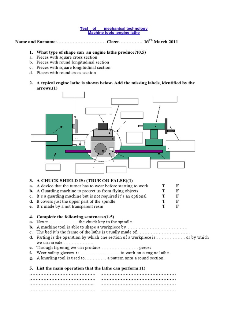 Test of Mechanical Technology | PDF | Manufactured Goods | Machines