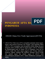 Pengaruh AFTA Bagi Indonesia